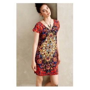 Anthropolgie Maeve Medallion Print Shift Dress